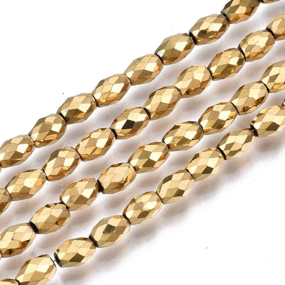 Uniq Perler hæmatit Facetteret hæmatit perler, 5x3 mm