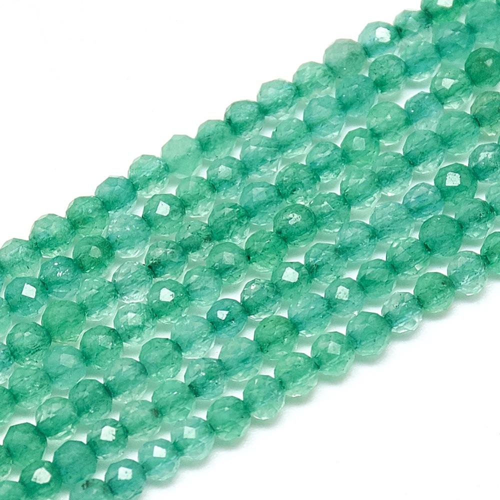 Uniq Perler Jade 2-2,5 mm jade, facetteret - Lys Grøn