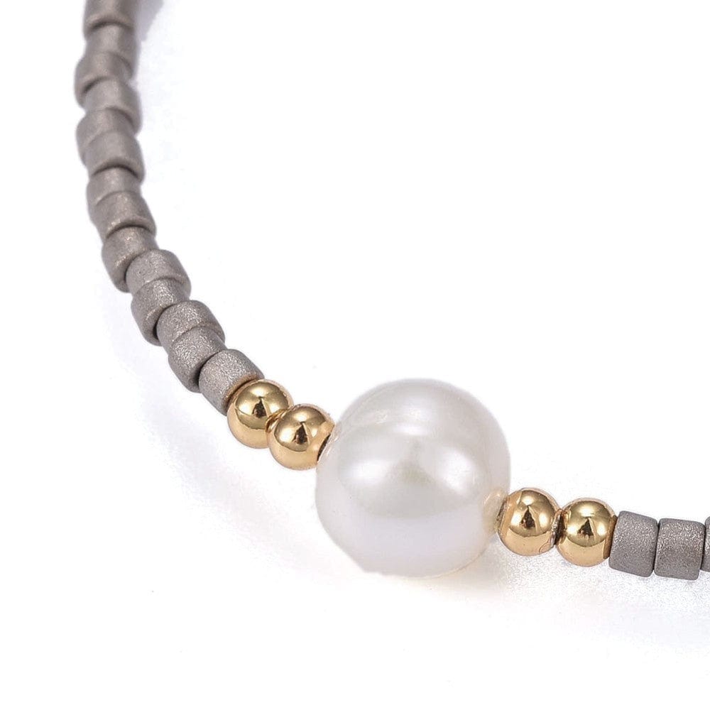 Uniq Perler kæde til hals og håndled Armbånd med små perler og ferskvandsperle