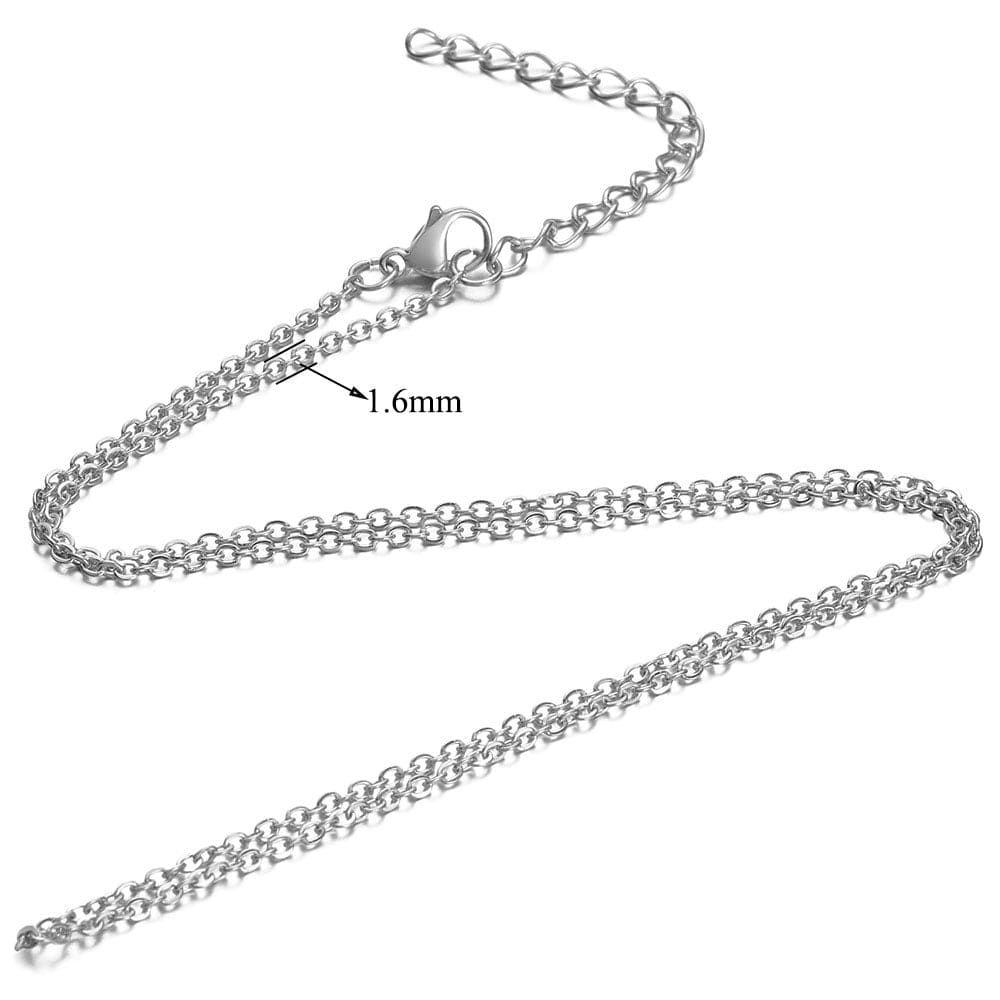 Uniq Perler Kæder 40+5 cm. halskæde i stål