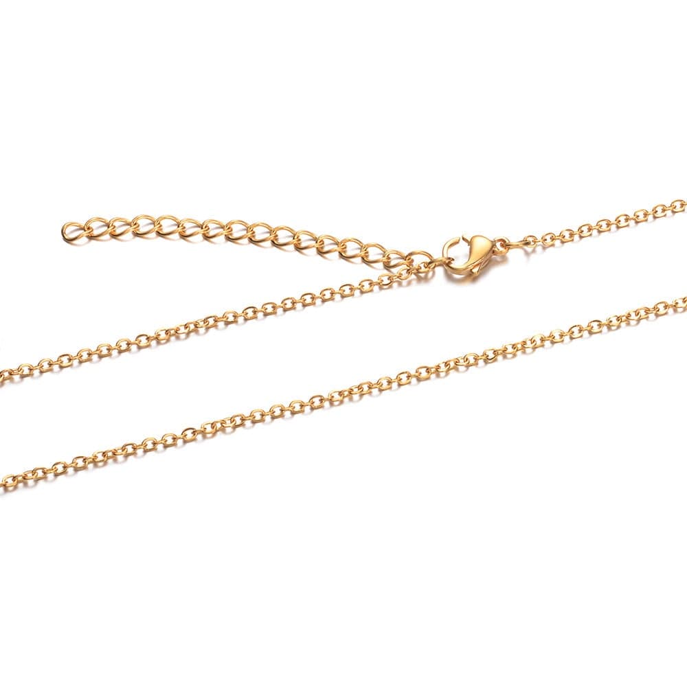 Uniq Perler Kæder 45,5 +5 cm. halskæde i forgyldt stål