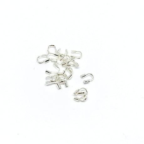 Wire beskyttere, forsølvet, 4 mm, 20 dele - Uniq Perler 