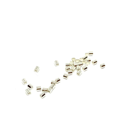Uniq Perler klemøjer og knudeskjuler 1,5 mm FS klemmeperler i sterling sølv/925, 10 stk