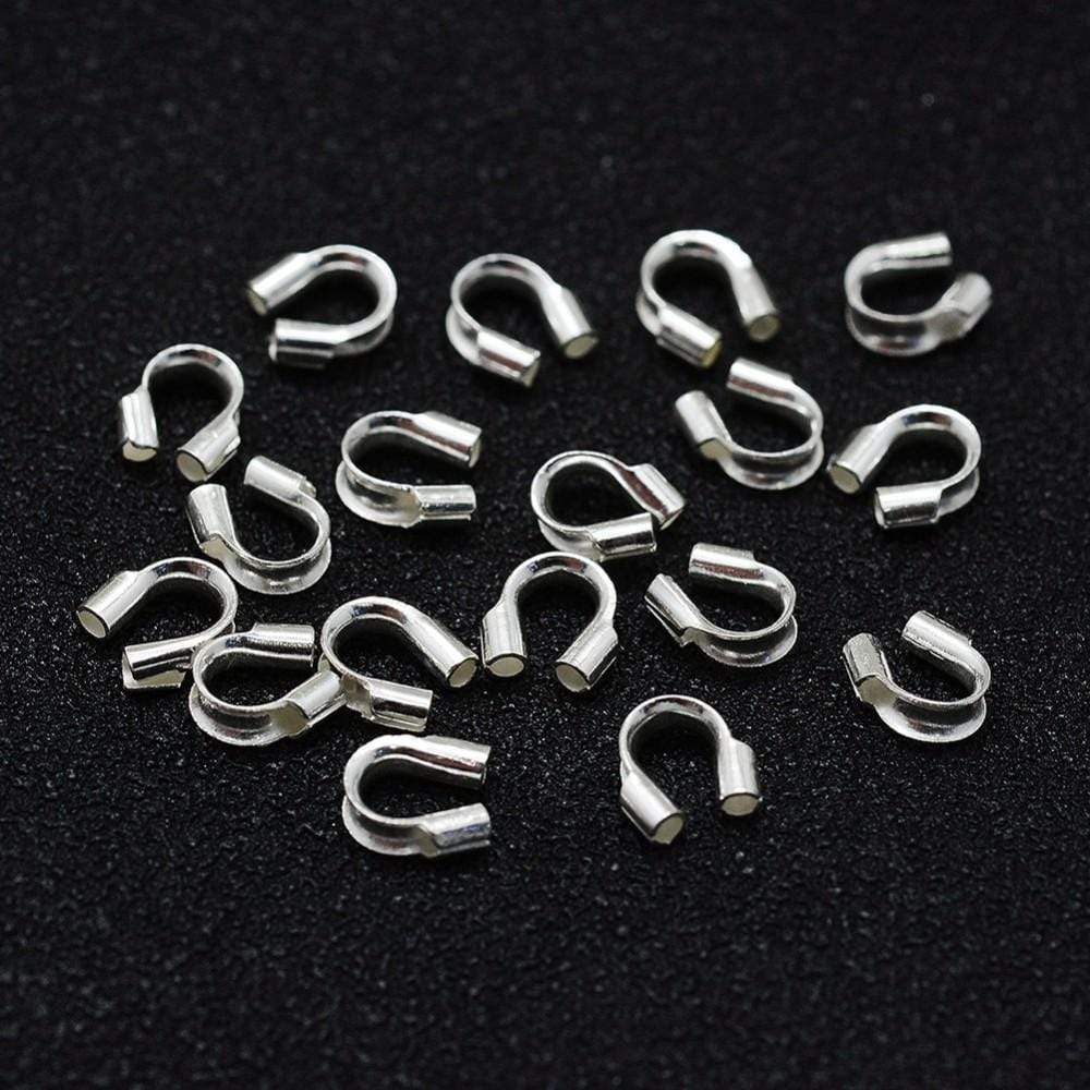 Uniq Perler klemøjer og knudeskjuler Wire beskyttere, Sterling sølv/925, 8 stk