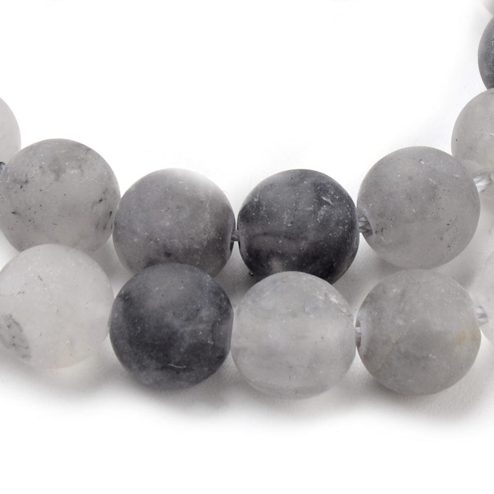 Uniq Perler kvarts perler 6 mm Cloudy Kvarts perler