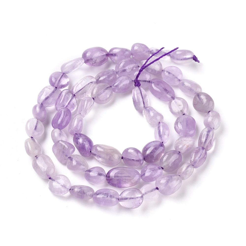 Uniq Perler kvarts perler Lavendel Jade nuggets 6-10 mm