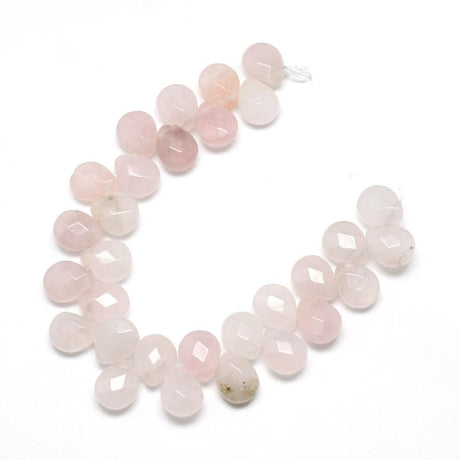 Uniq Perler kvarts perler Rosa kvarts dråber 9-12 mm