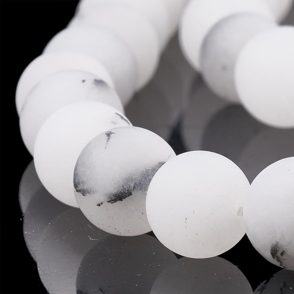 Uniq Perler kvarts perler Rutilated kvarts, 6 mm frostet