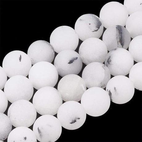 Uniq Perler kvarts perler Rutilated kvarts, 6 mm frostet