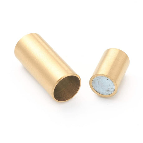 Uniq Perler Låse Magnet lås i forgyldt stål, hul str 5 mm.