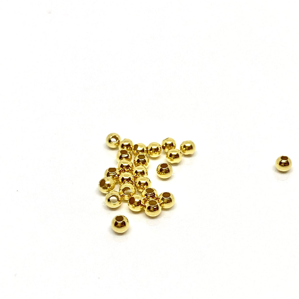 Uniq Perler metal perler 10 stk. 2,5 mm perler i FG sterling sølv, 10 eller 25 stk.