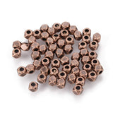 Uniq Perler Metal perler 10 stk. antik farvet kantet metal perler 3x2,5 mm