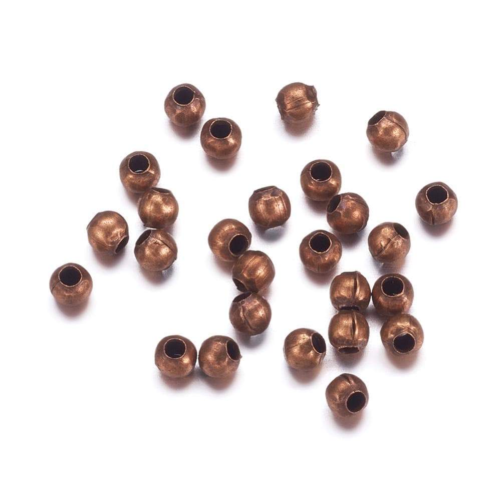Copper colored Metal Pearl, 2mm, 10grams (660 pcs).