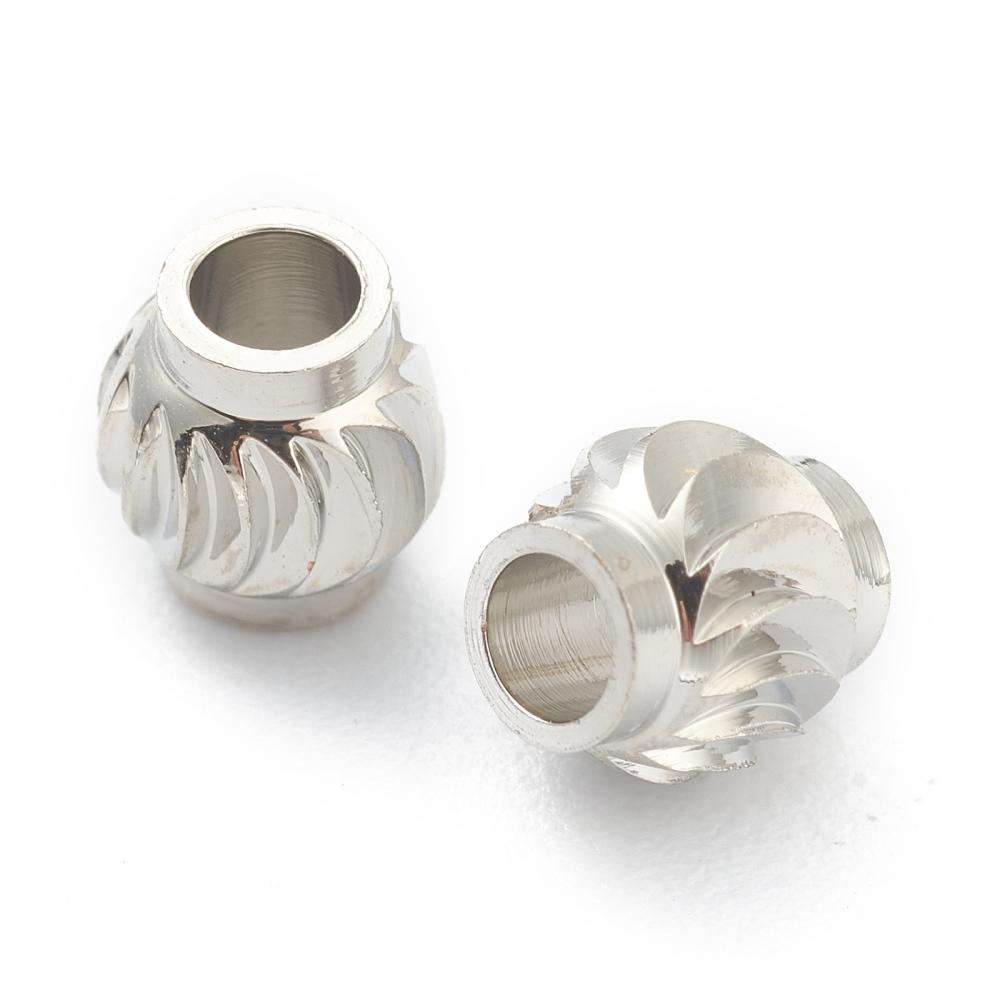 Uniq Perler Metal perler 20 stk. forsølvet messing perler /lanterne str. 5 mm