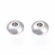 Uniq Perler Metal perler 20 stk. rondel stål perler 5x2,5 mm