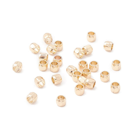 Uniq Perler Metal perler 25 stk forgyldte perler 2x2 mm (Ekstra holdbar overflade)