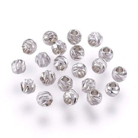 Uniq Perler Metal perler 3,5-4 mm metal perler med mønster, 10 stk.