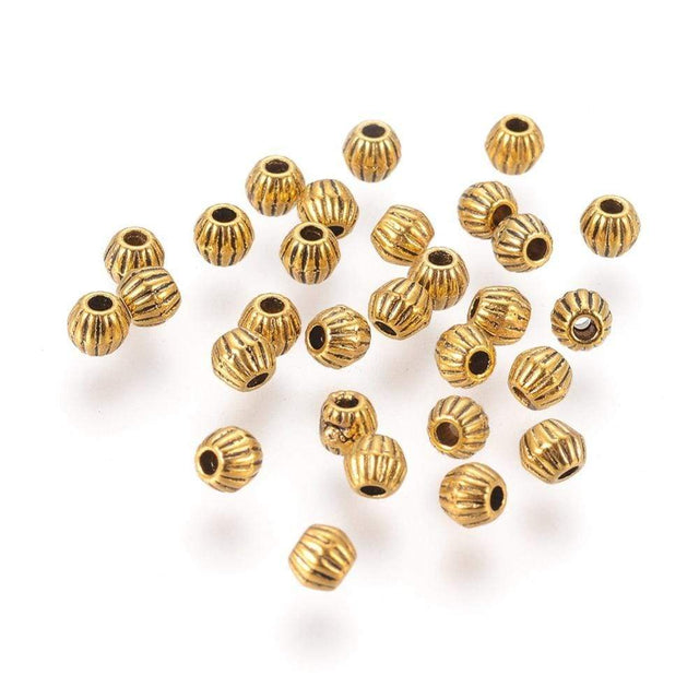 Uniq Perler Metal perler 4 mm antikforgyldt perle (20 stk)
