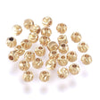 Uniq Perler Metal perler 4x3 mm forgyldte perler med tvistet mønster, 25 stk.