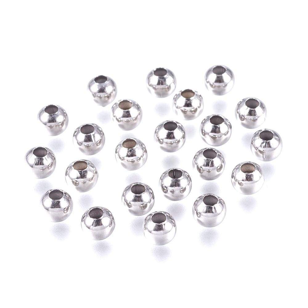 Steel Beads, Round, 6mm, 20 pcs