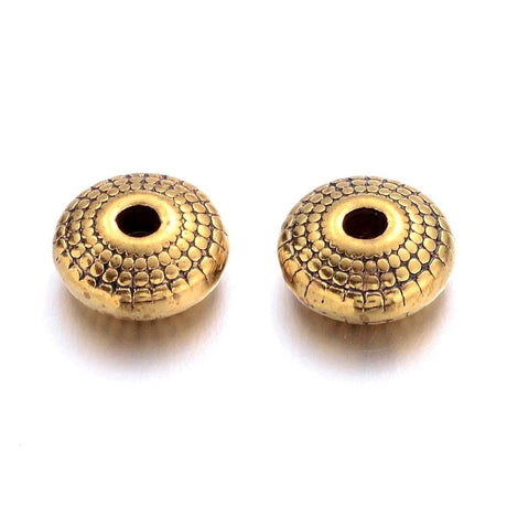 Gold-plated Metal Pearl, 8mm, 10 pcs.
