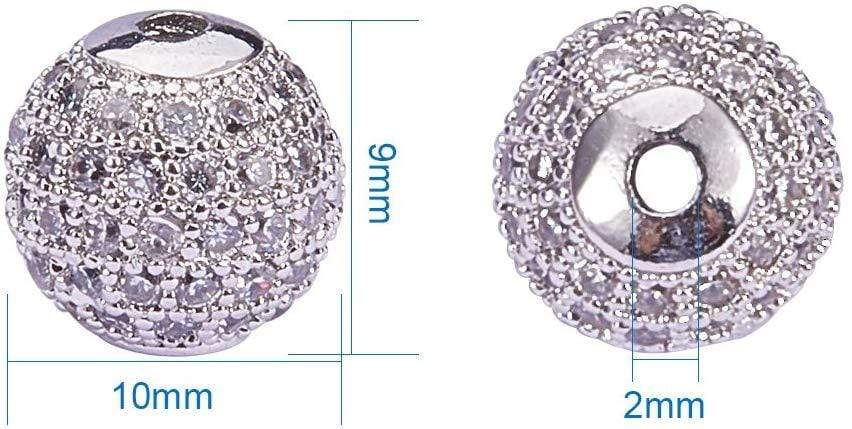 Uniq Perler metal perler 9-10 mm kubisk zirkonia metal perler