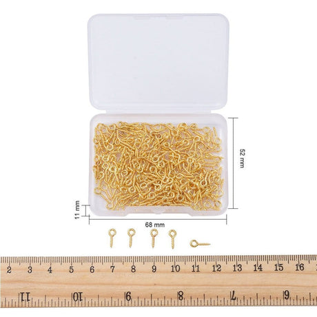 Uniq Perler Metal perler Ca. 300 stk små skruer til topboret perler og evt resin vedhæng