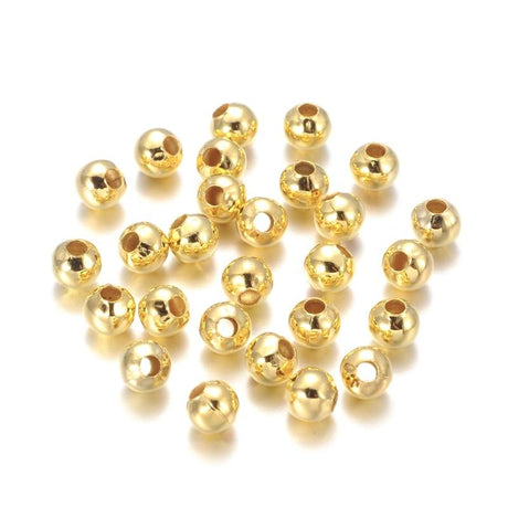 Uniq Perler Metal perler Forgyldt / 5 Metal perler, 5 mm, 200 stk.