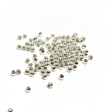 Uniq Perler Metal perler Forsøvet rund perle, 2 mm, 10 gram (200 stk ca)