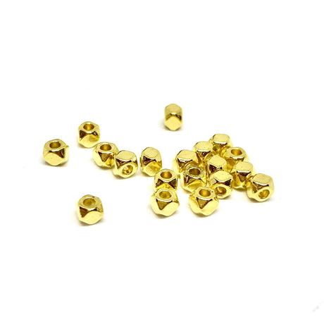 Uniq Perler Metal perler Kantet metal perle. 3x2,5 mm, 25 stk