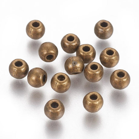 Uniq Perler Metal perler og mellemled 5 mm antik bronce metal perler
