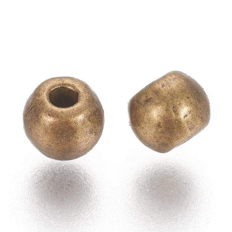 Uniq Perler Metal perler og mellemled 5 mm antik bronce metal perler