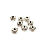 Metal perler med mønster, 6 mm, 50 stk. - Uniq Perler 