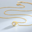 Uniq Perler metal perler Sterling selv halskæde med zirkonia vedhæng