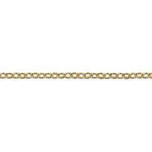 Uniq Perler Metervarer etc. 2,5 mm kæde med ægte guld/forgyldning i 24 karat