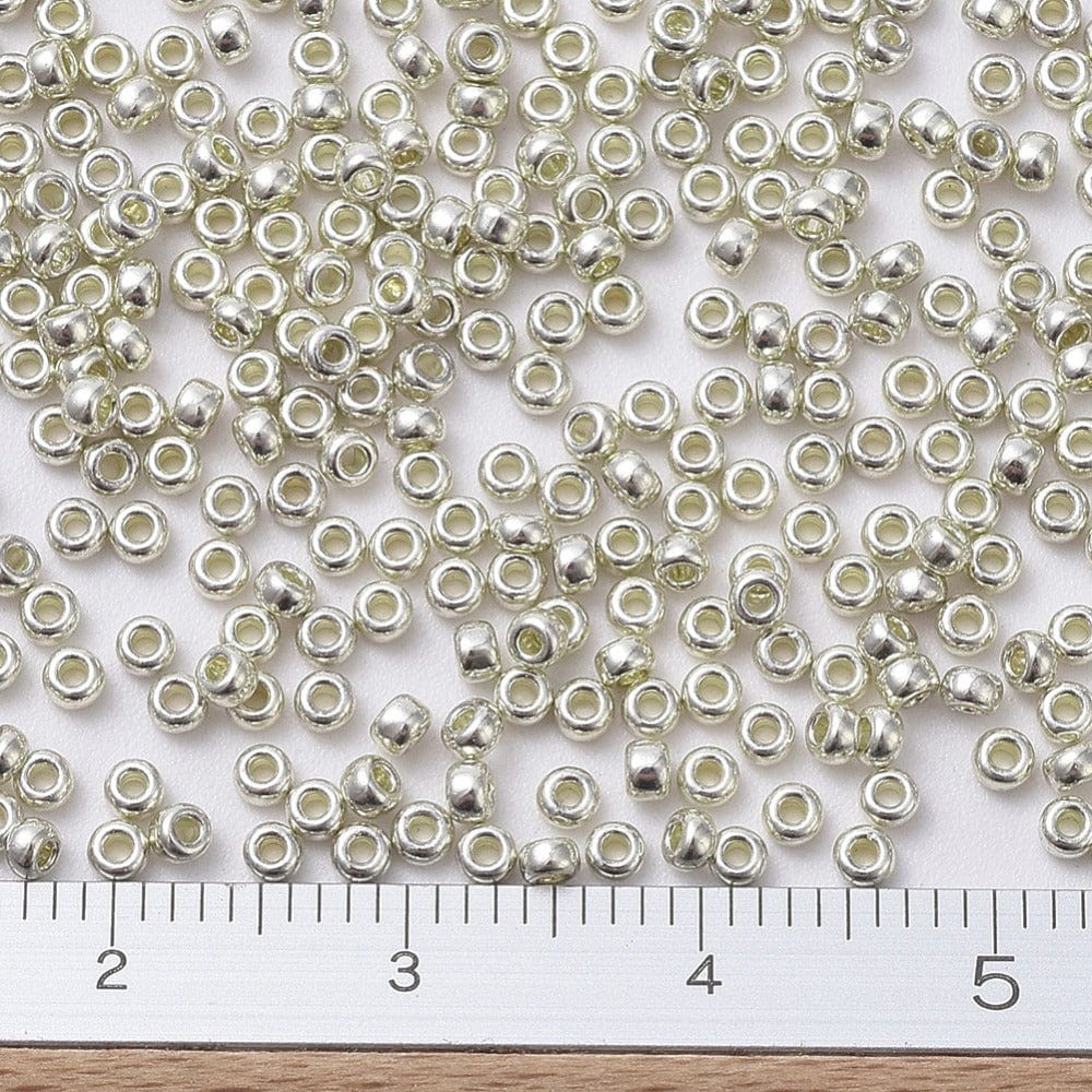 Uniq Perler miyuki beads 0181 Rocailles, galvanized silver RR 0/11