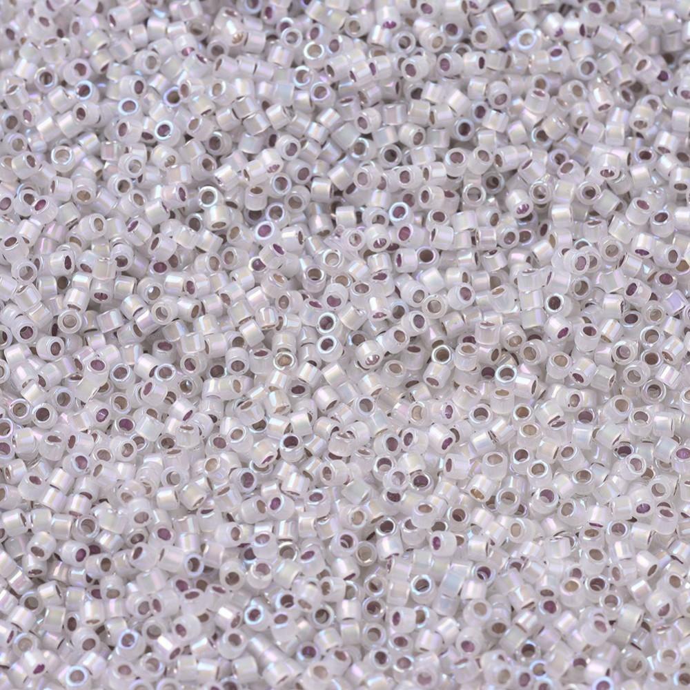 Miyuki Delica Beads, DB 0223, Silberlined Opal AB, 11/0
