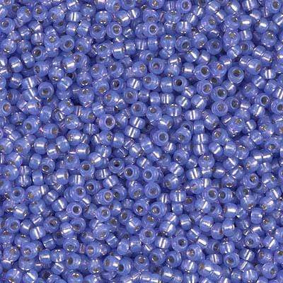 Miyuki Rocaille Beads, RR 0649, Silverlined, Alabaster Dyed Violet Purple, 11/0