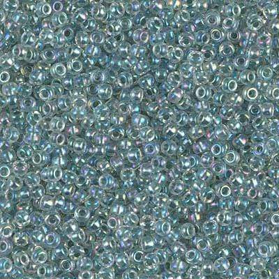 Uniq Perler miyuki beads 263 Miyuki Rocailles, Sea foam lined crystal ab. 11/0