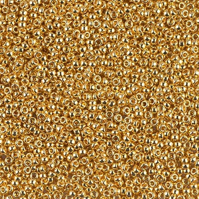 Uniq Perler miyuki beads 9191 Miyuki Rocailles, 24 karat gold plated miyuki 15/0