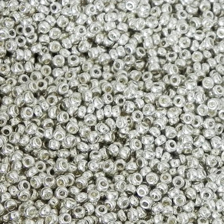 Uniq Perler miyuki beads 9191 Rocailles, galvanized silver 15/0
