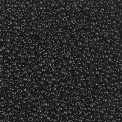 Uniq Perler miyuki beads 9401 Miyuki Rocailles, black 15/0