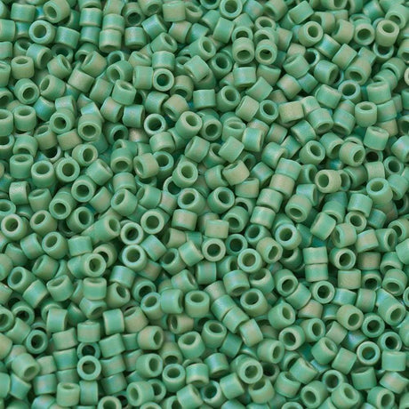 Uniq Perler miyuki beads DB 0877 Miyuki Delica Matte Opaque green ab 11/0