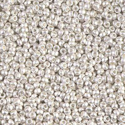 Uniq Perler miyuki beads Miyuki Rocailles seed beads, Bright sterling silver plated 961