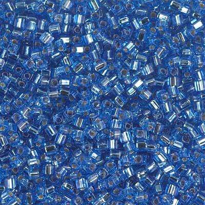 Uniq Perler miyuki beads SB18-19 Miyuki 1.8 mm Square/Kantet Perler, silverline Sapphire  11/0