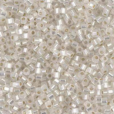 Uniq Perler miyuki beads SB18-1F Miyuki 1.8 mm Square/Kantet Perler, Matte Silverlined crystal