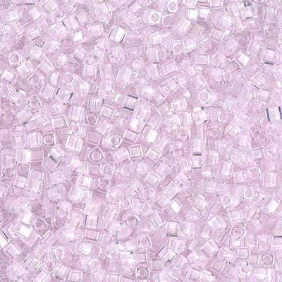 Uniq Perler miyuki beads SB18-207 Miyuki 1.8 mm Square/Kantet Perler, pink Lined crystal