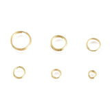 Uniq Perler o-ringe 100 stk. Forgyldt split ringe mix størrelser 4-10 mm
