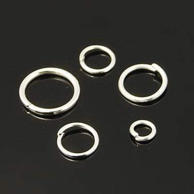 Uniq Perler o-ringe 100 stk. Forsølvet O-ringe, mix størrelser 4-10 mm