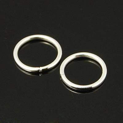 Uniq Perler o-ringe 100 stk. Forsølvet O-ringe, mix størrelser 4-10 mm